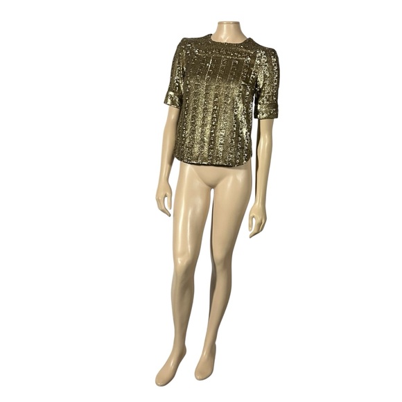 Zadig & Voltaire Gold Sequin Top - Picture 8 of 16